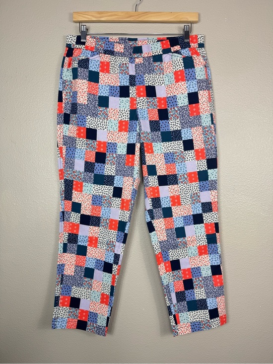 Lands' End Pants - Lands’ End Patchwork Colorful Mid Rise Pull On Chino Ankle Pants Size 14W G